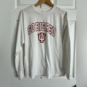 Size medium long sleeve white university of Indiana tshirt.  Hoosiers.